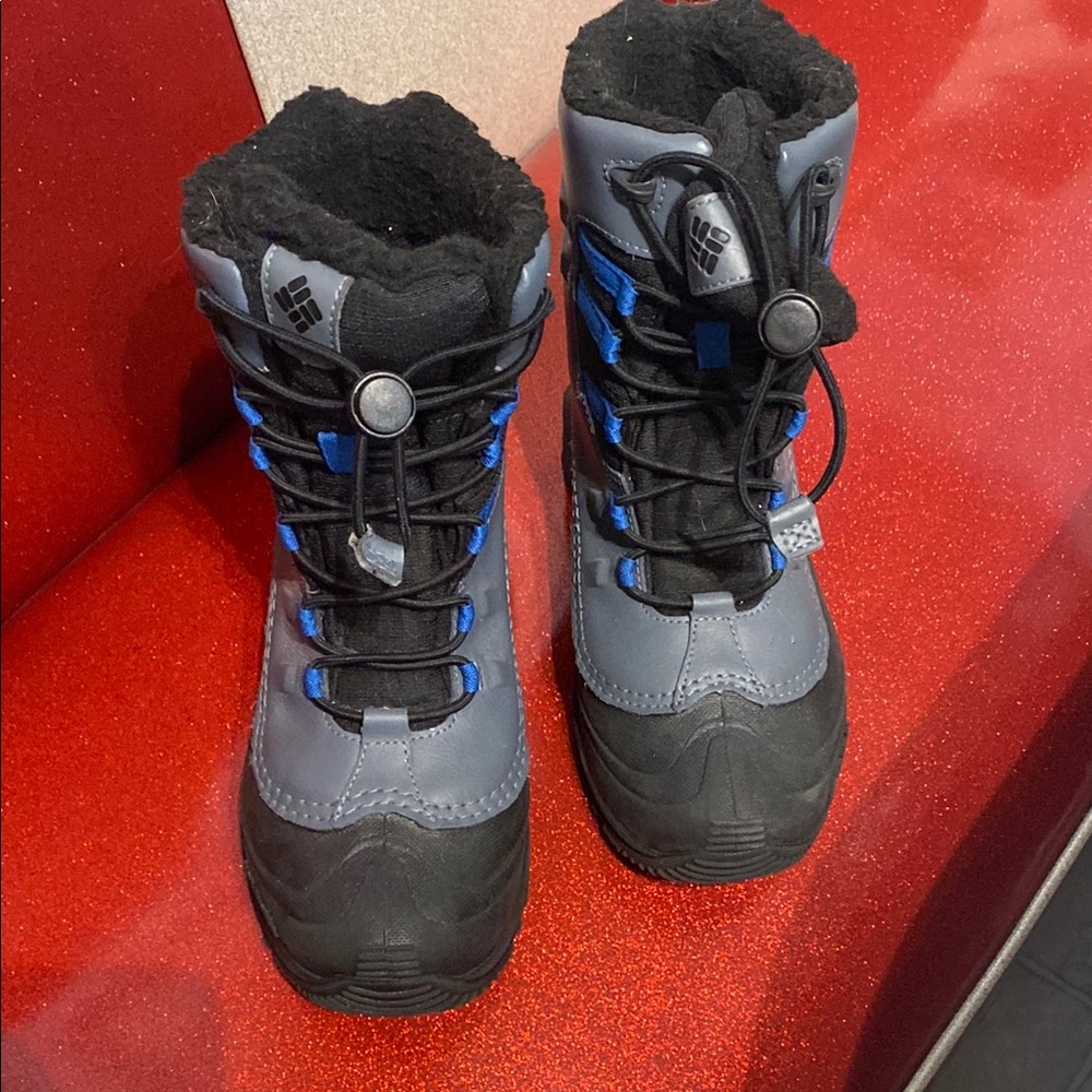 Columbia Kids' Blue and Black Snow Boots